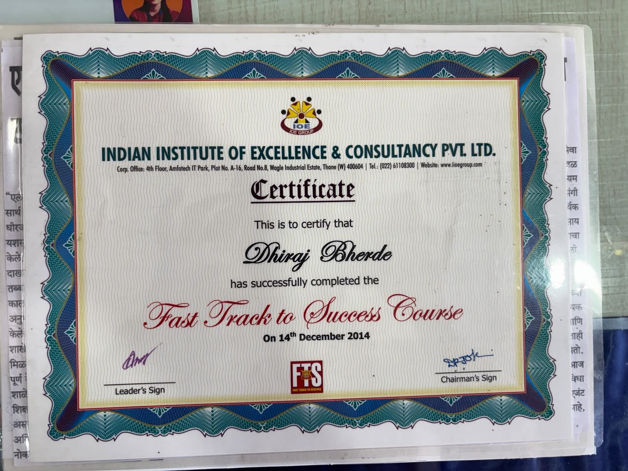 Fast Track to Success Course